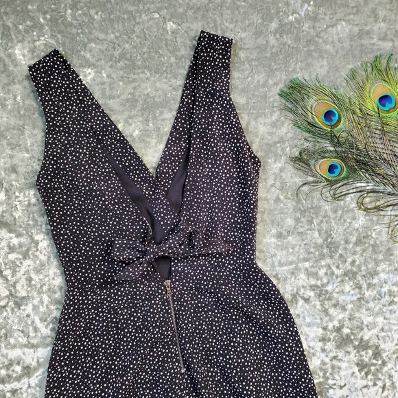 Sam Edelman Enchanted Kiss Polka Dot Black Jumpsuit - Picture 9 of 11